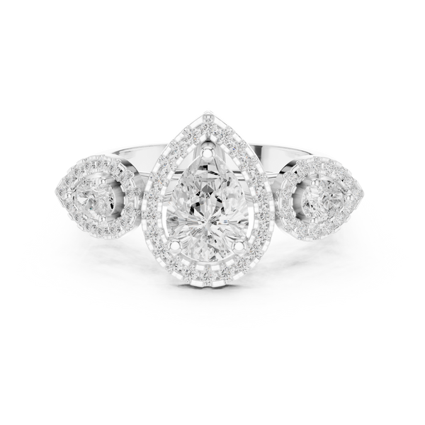 Rose Thorns Lab Grown Diamond Pointed Chevron Ring