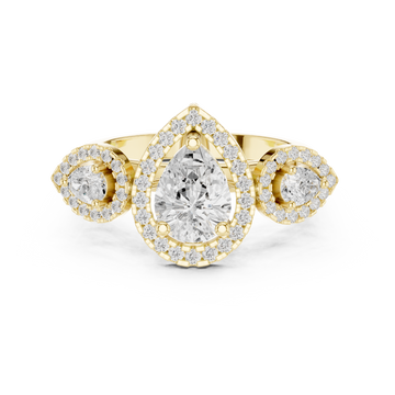 Rose Thorns Lab Grown Diamond Pointed Chevron Ring
