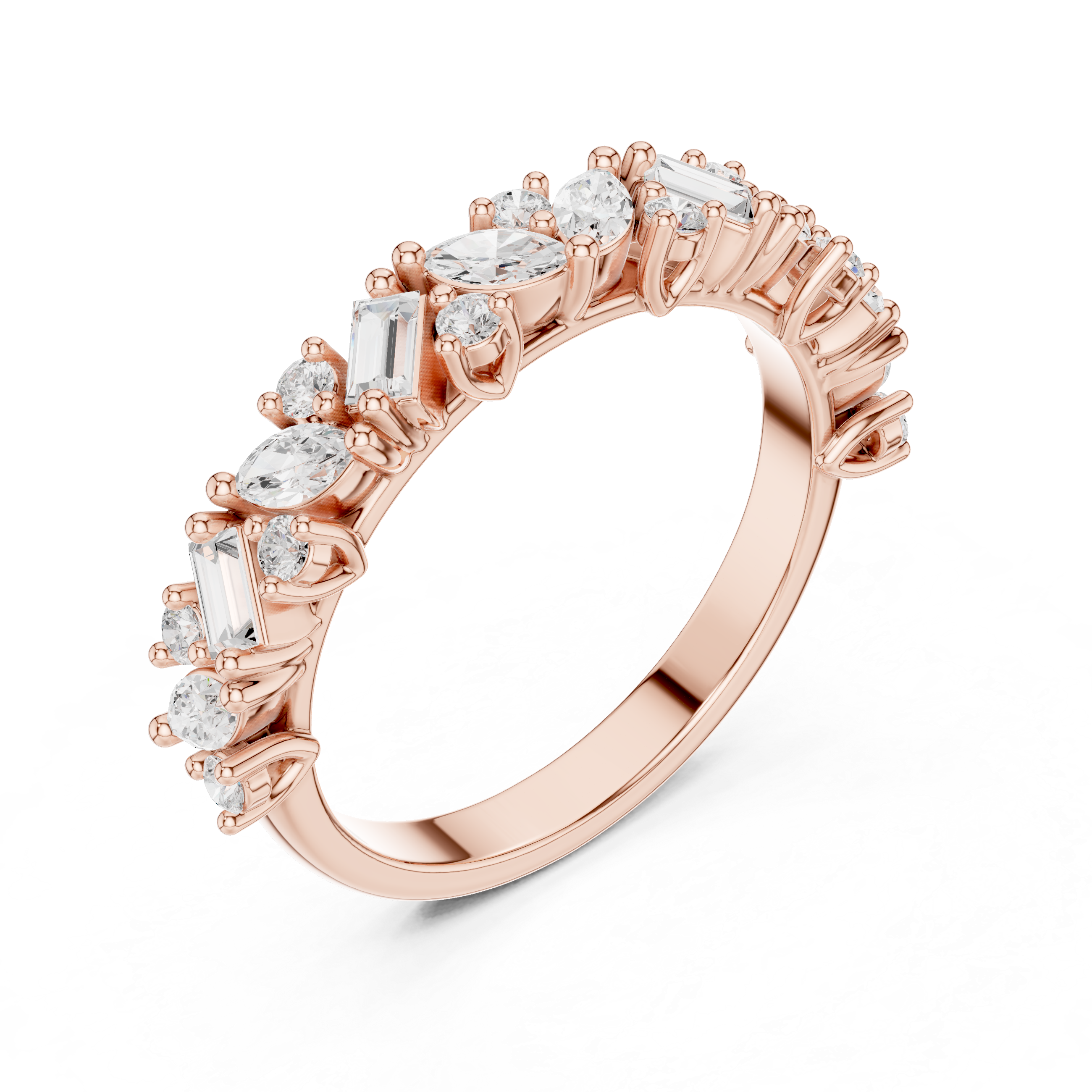 Summit Crest Lab Grown Diamond Intertwined Pave Ring