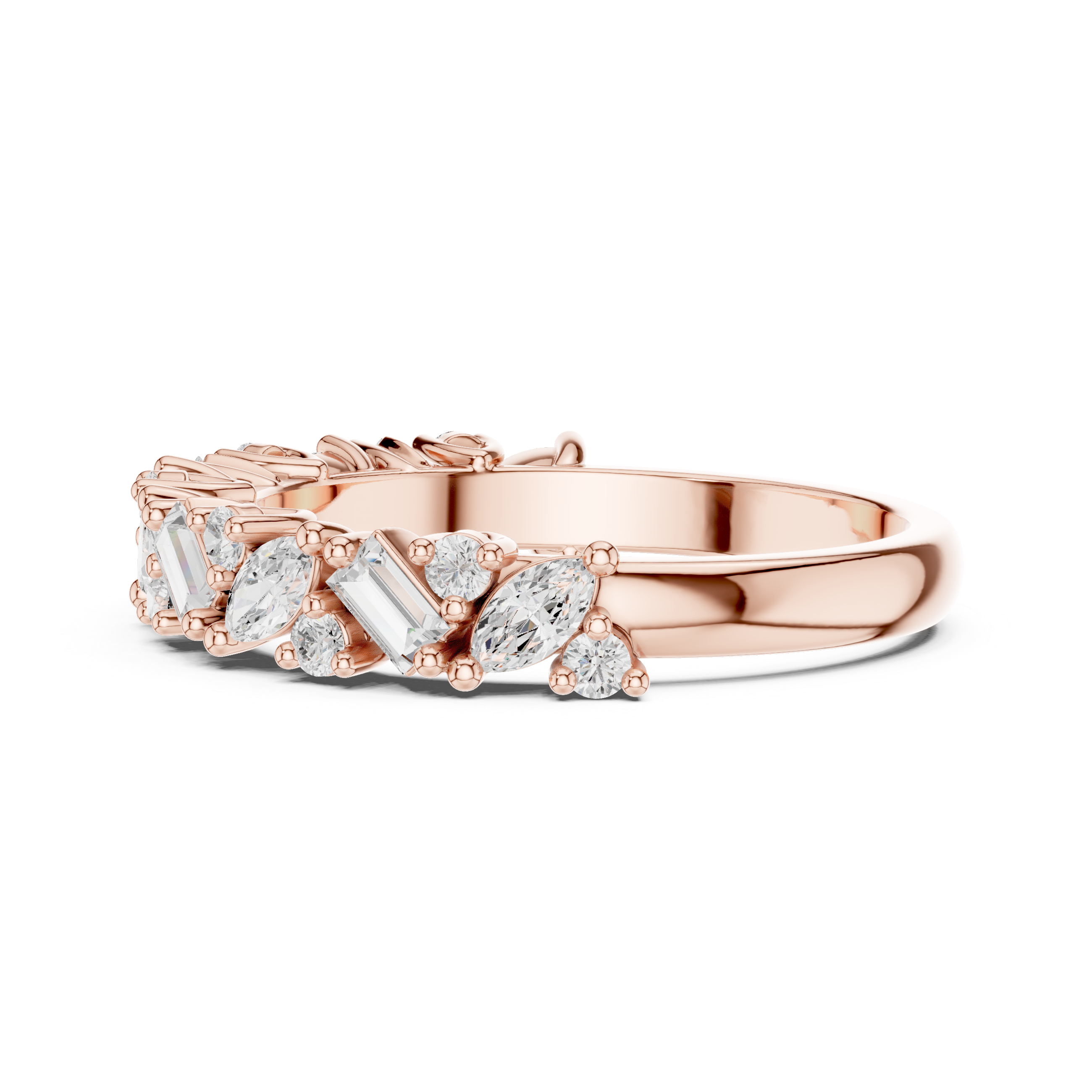 Summit Crest Lab Grown Diamond Intertwined Pave Ring