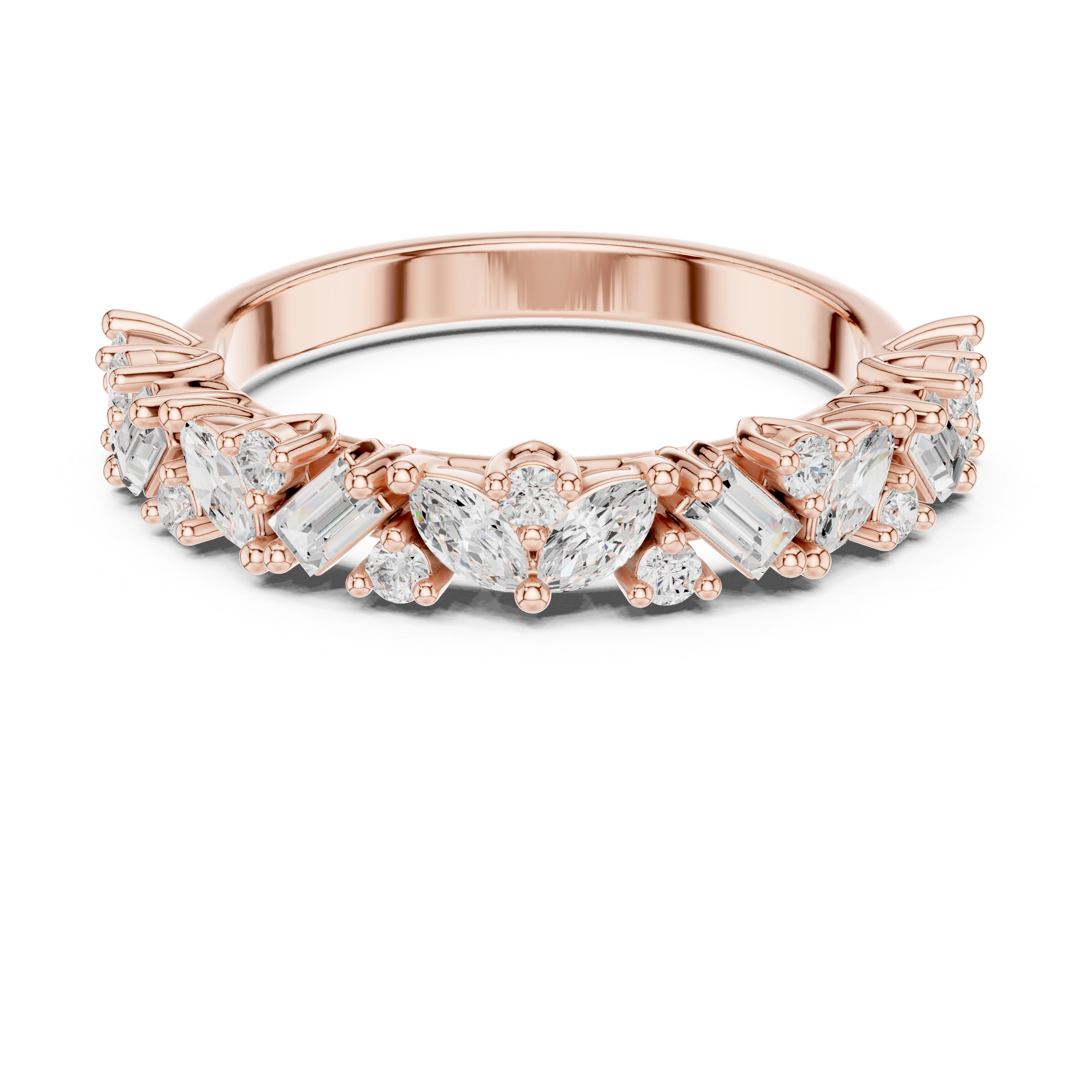 Summit Crest Lab Grown Diamond Intertwined Pave Ring