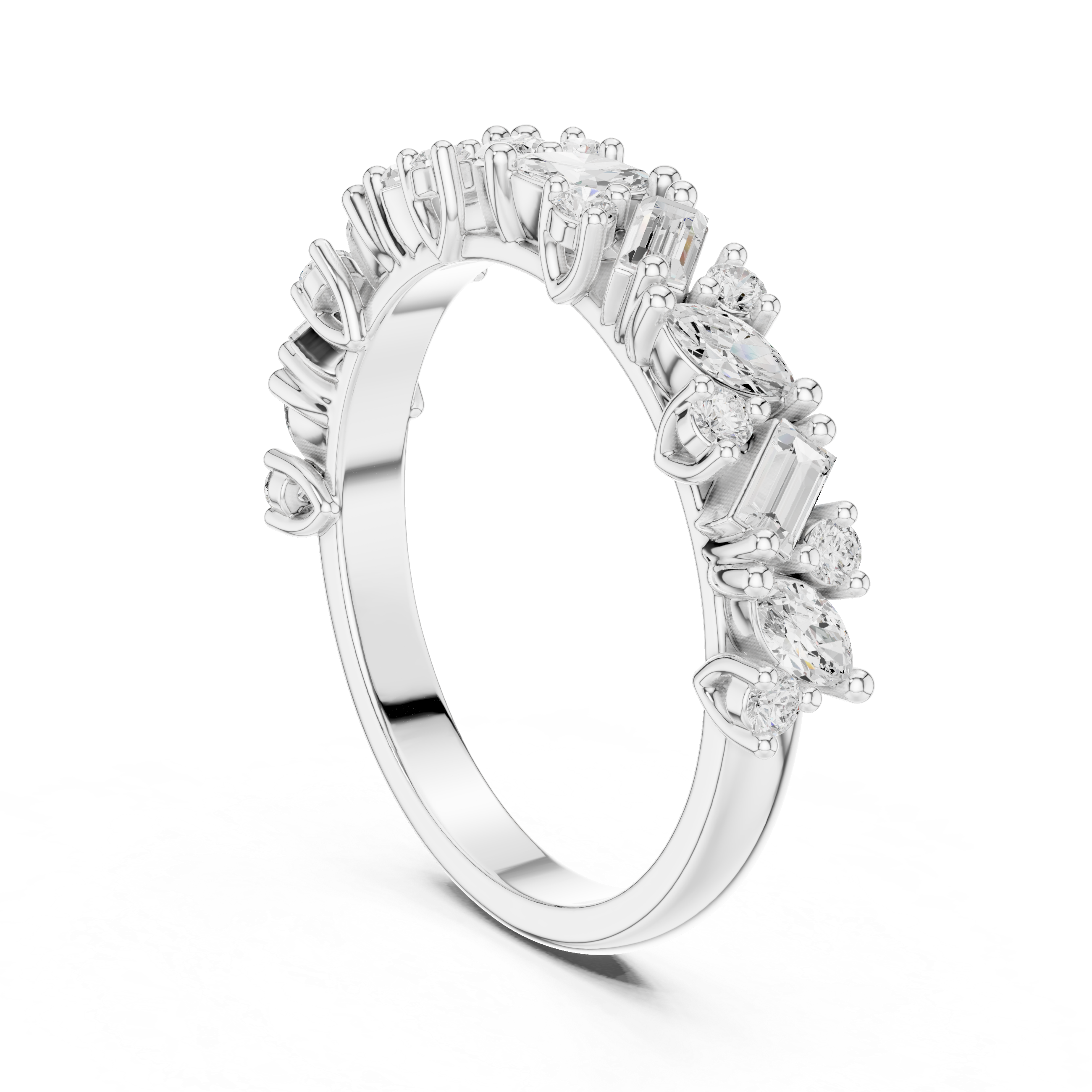 Summit Crest Lab Grown Diamond Intertwined Pave Ring