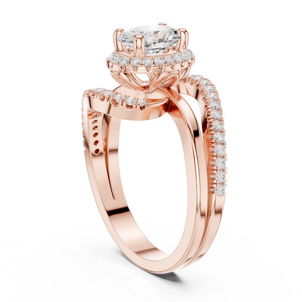 Tiger Lily Lab Grown Diamond Hexagonal Outline Ring