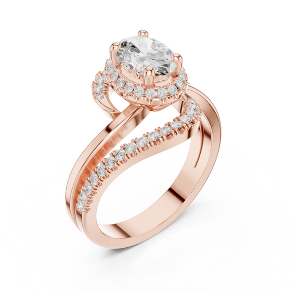 Tiger Lily Lab Grown Diamond Hexagonal Outline Ring