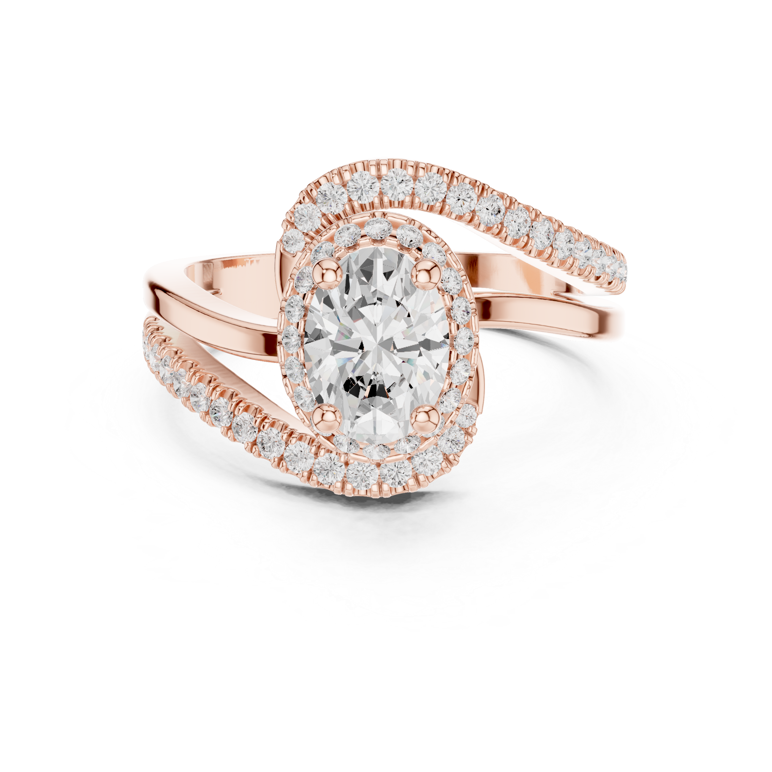 Tiger Lily Lab Grown Diamond Hexagonal Outline Ring