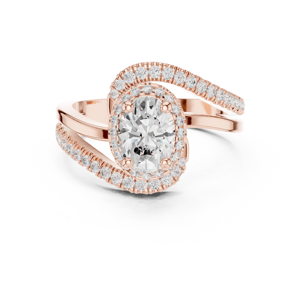 Tiger Lily Lab Grown Diamond Hexagonal Outline Ring