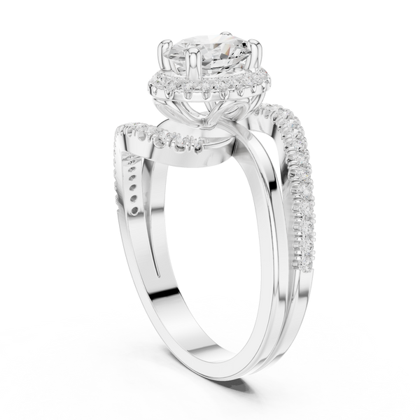 Tiger Lily Lab Grown Diamond Hexagonal Outline Ring