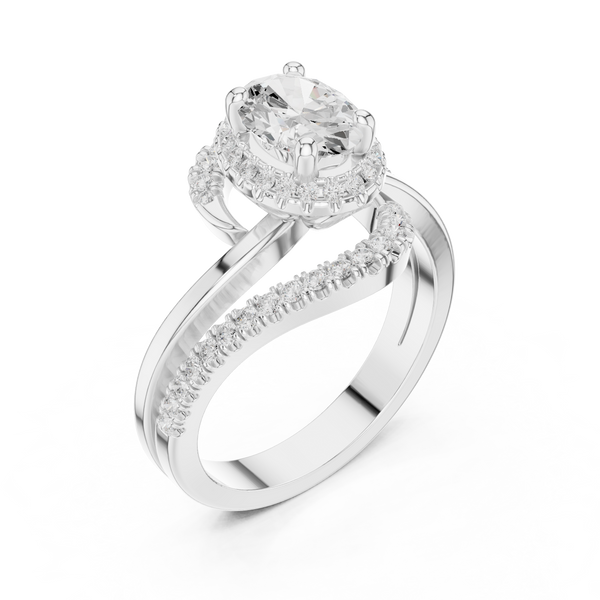 Tiger Lily Lab Grown Diamond Hexagonal Outline Ring