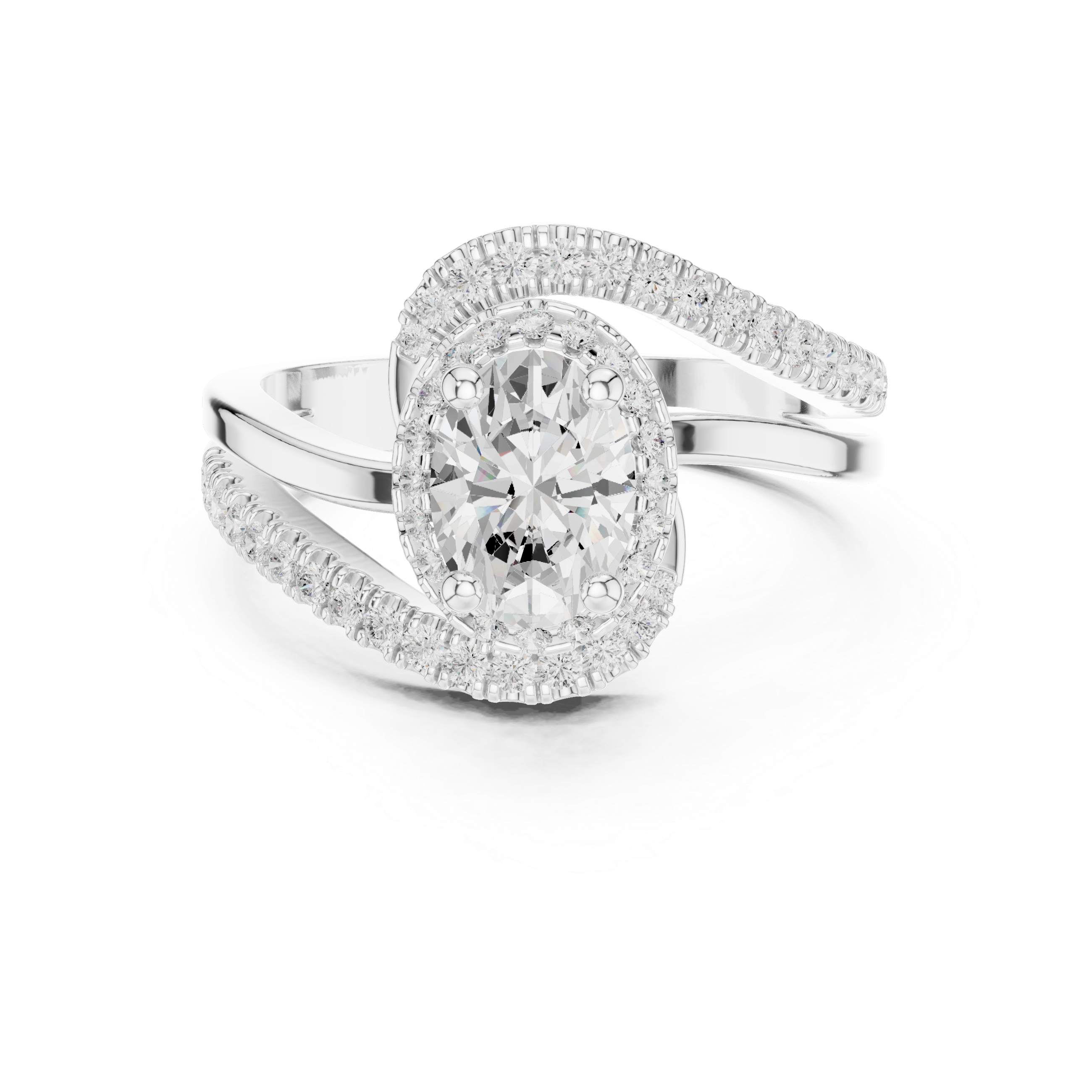 Tiger Lily Lab Grown Diamond Hexagonal Outline Ring