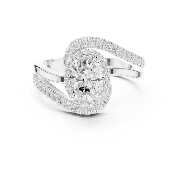 Tiger Lily Lab Grown Diamond Hexagonal Outline Ring
