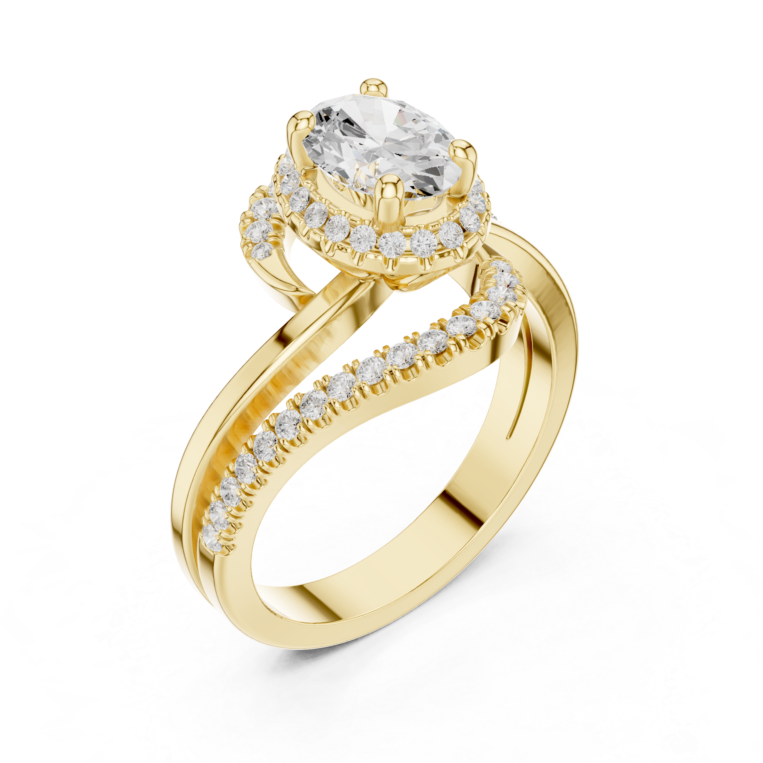Tiger Lily Lab Grown Diamond Hexagonal Outline Ring