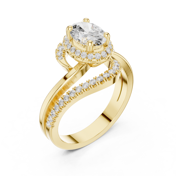 Tiger Lily Lab Grown Diamond Hexagonal Outline Ring