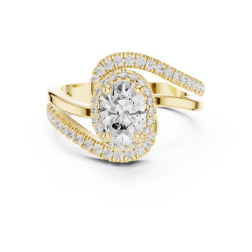 Tiger Lily Lab Grown Diamond Hexagonal Outline Ring