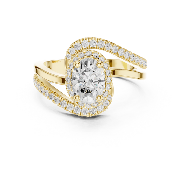 Tiger Lily Lab Grown Diamond Hexagonal Outline Ring