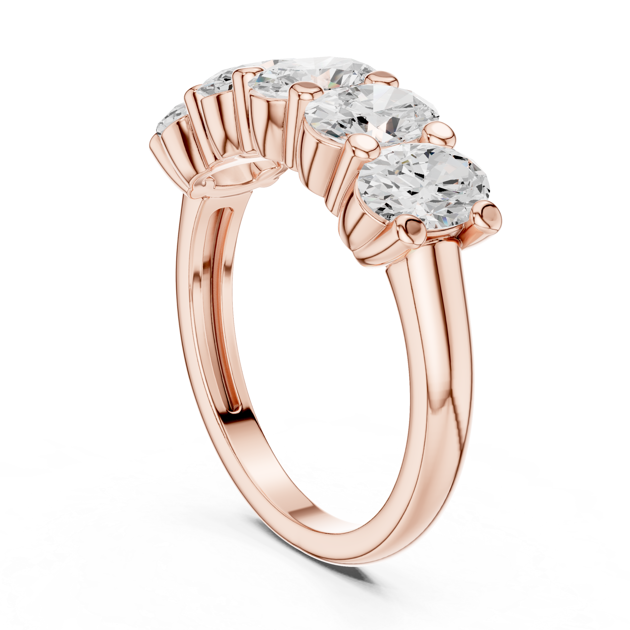 Sunflower Fields Lab Grown Diamond Three Stone Band