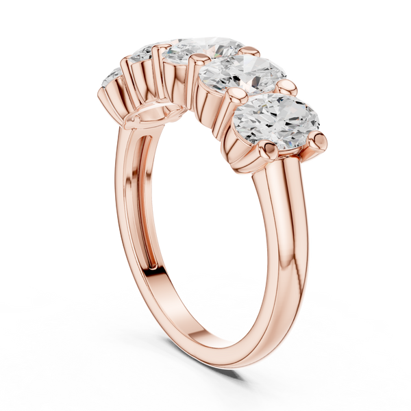 Sunflower Fields Lab Grown Diamond Three Stone Band