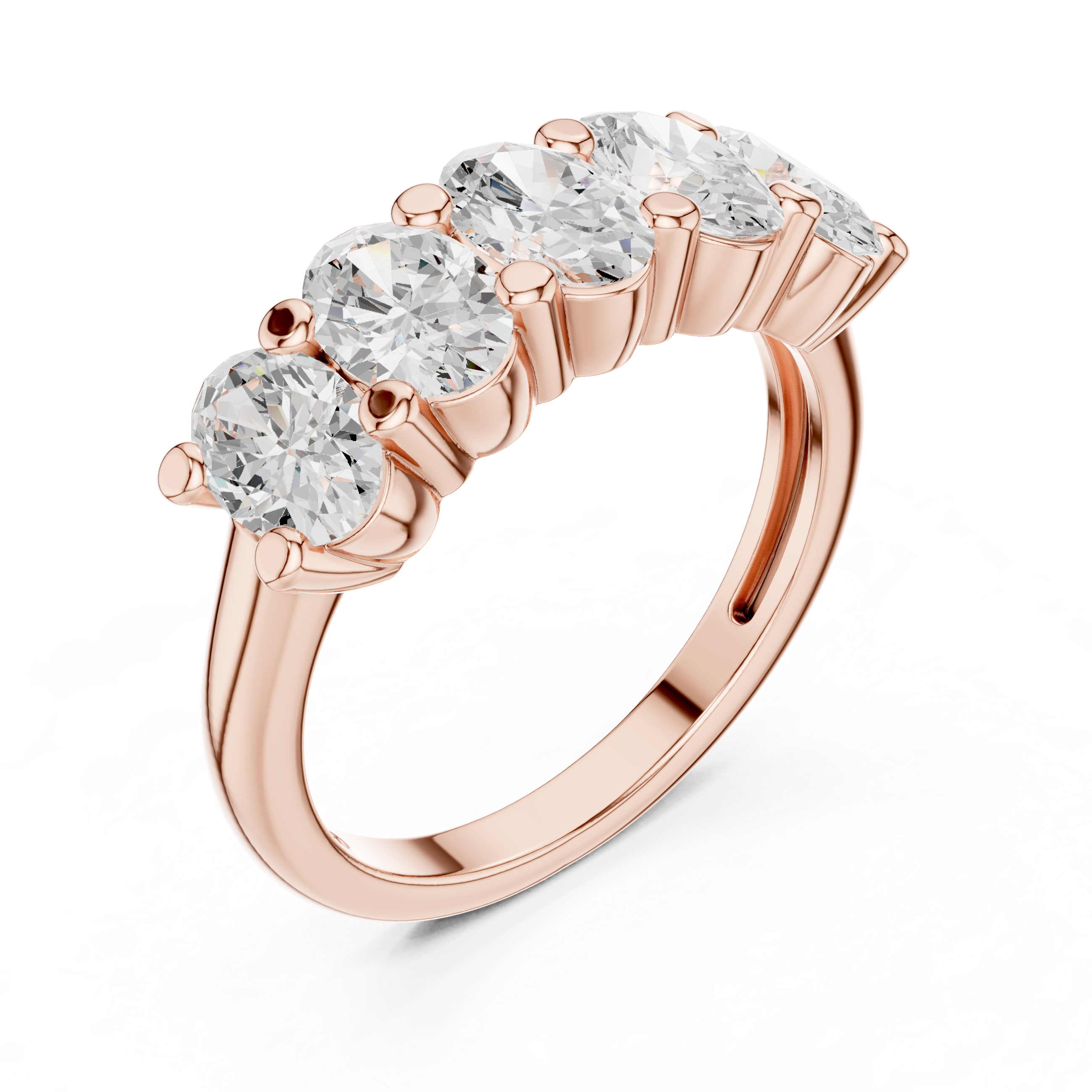 Sunflower Fields Lab Grown Diamond Three Stone Band