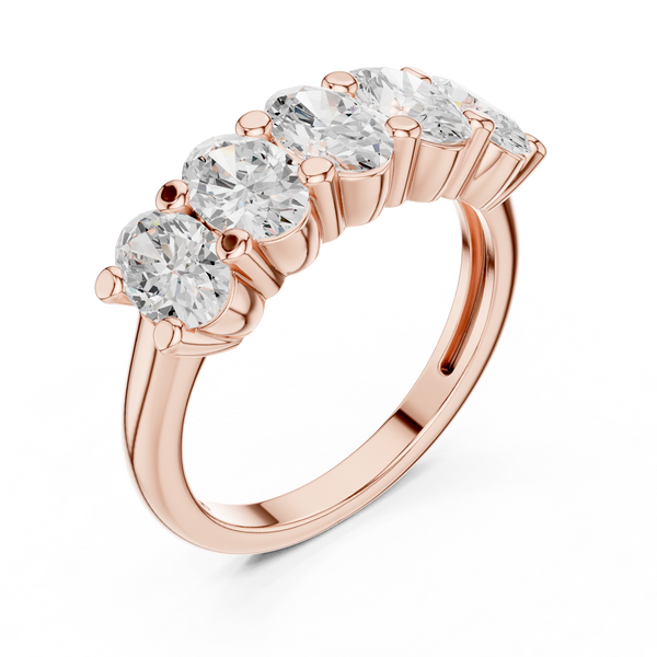 Sunflower Fields Lab Grown Diamond Three Stone Band