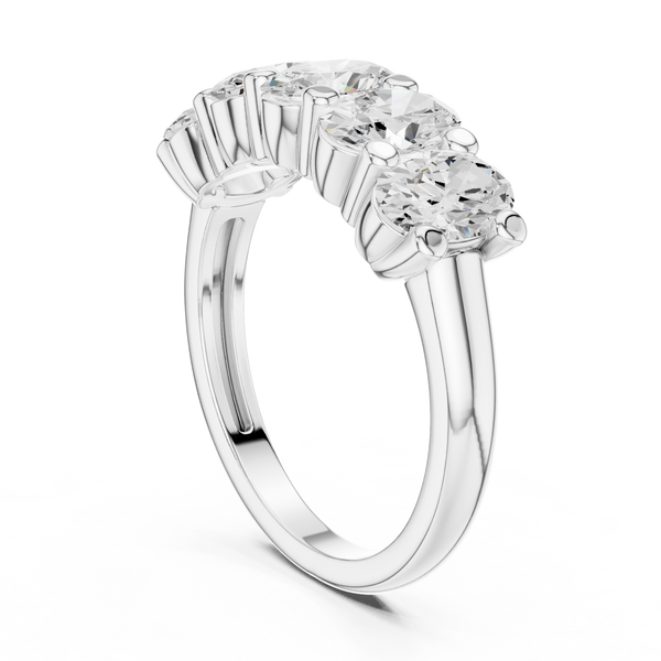 Sunflower Fields Lab Grown Diamond Three Stone Band