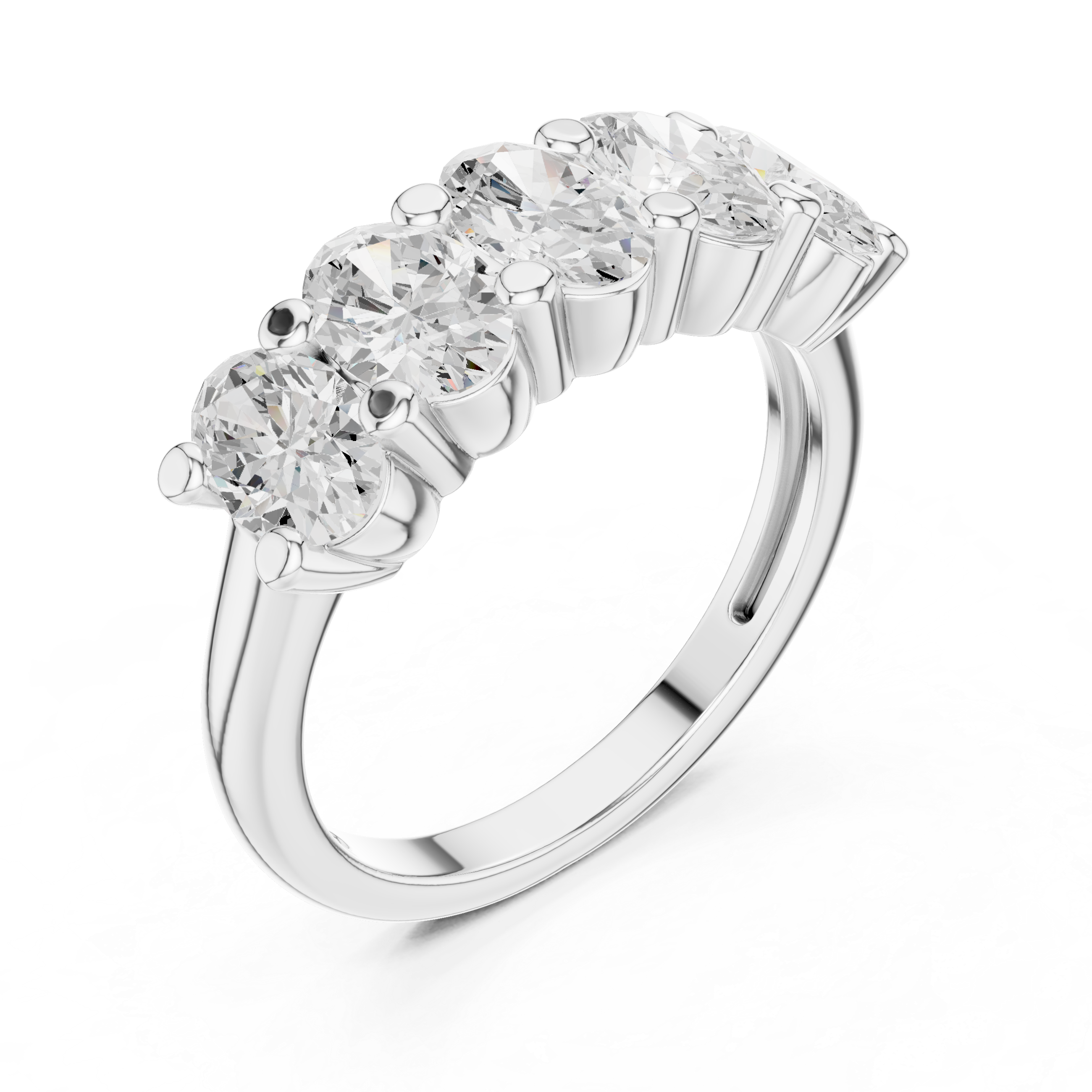 Sunflower Fields Lab Grown Diamond Three Stone Band