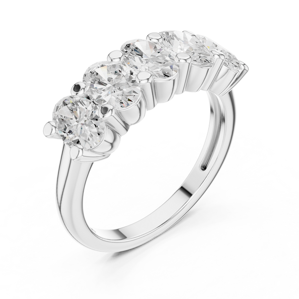 Sunflower Fields Lab Grown Diamond Three Stone Band