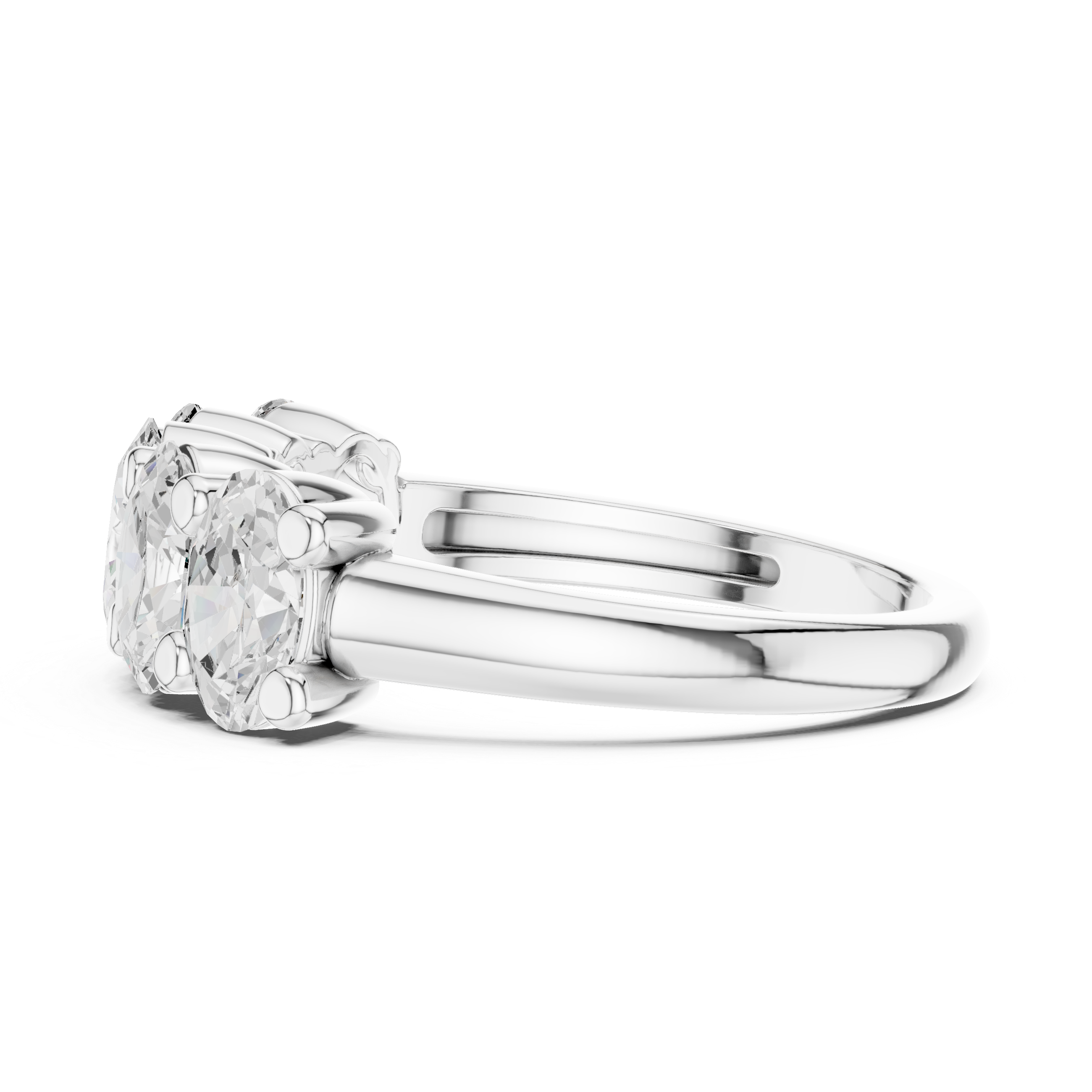 Sunflower Fields Lab Grown Diamond Three Stone Band