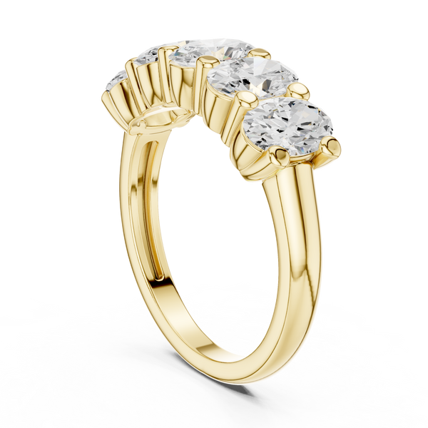 Sunflower Fields Lab Grown Diamond Three Stone Band
