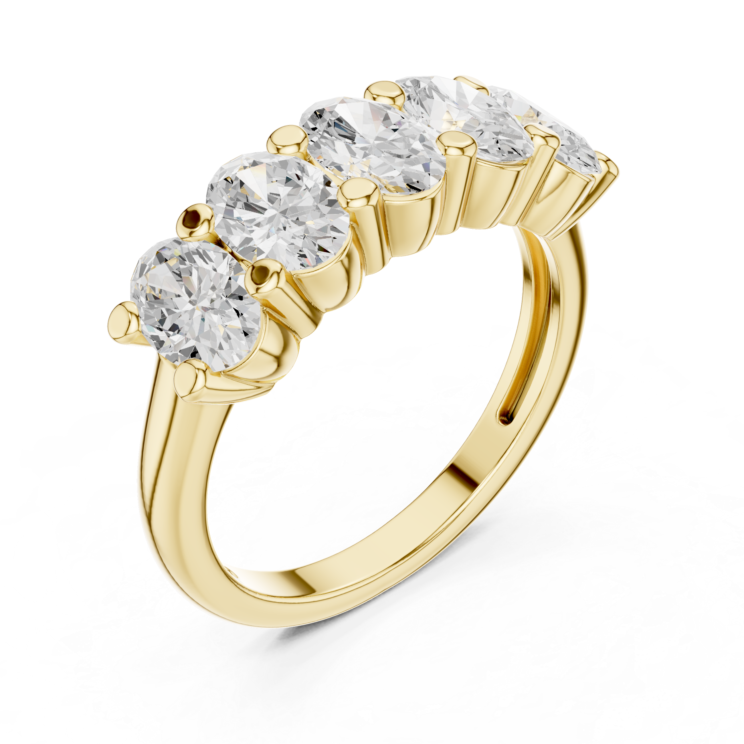 Sunflower Fields Lab Grown Diamond Three Stone Band