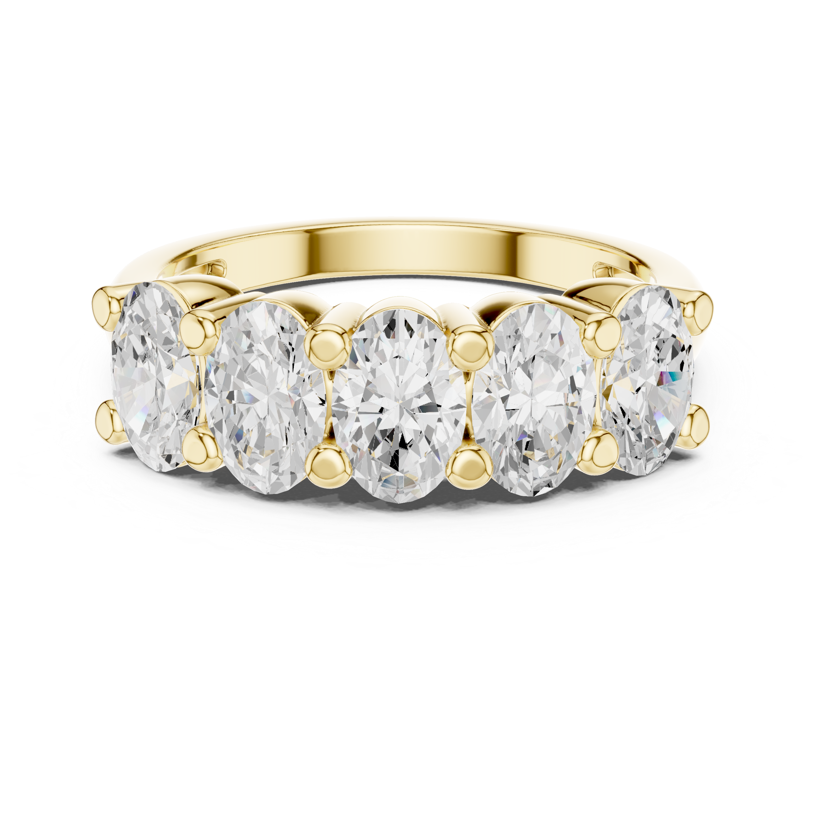 Sunflower Fields Lab Grown Diamond Three Stone Band