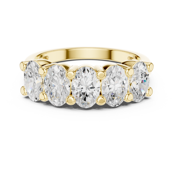 Sunflower Fields Lab Grown Diamond Three Stone Band