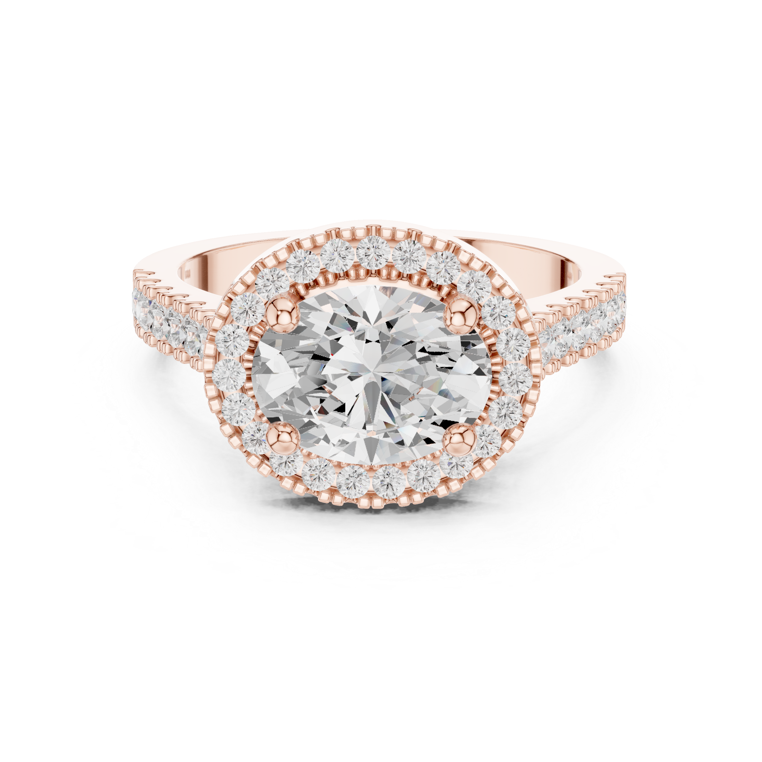 Brook Stream Lab Grown Diamond Scalloped Basket Ring