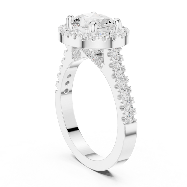 Brook Stream Lab Grown Diamond Scalloped Basket Ring