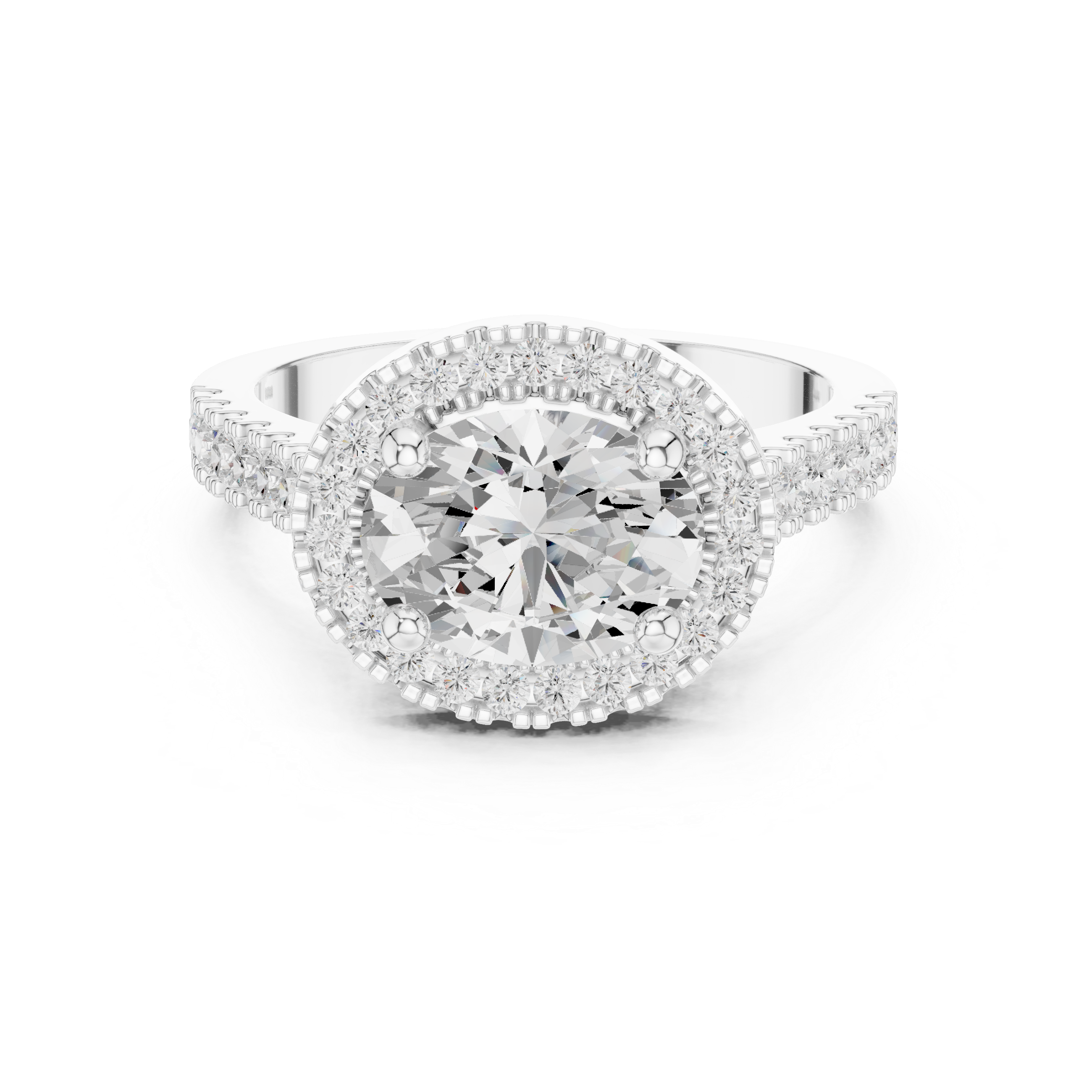 Brook Stream Lab Grown Diamond Scalloped Basket Ring