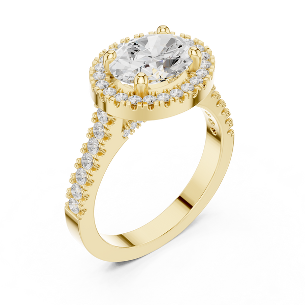 Brook Stream Lab Grown Diamond Scalloped Basket Ring