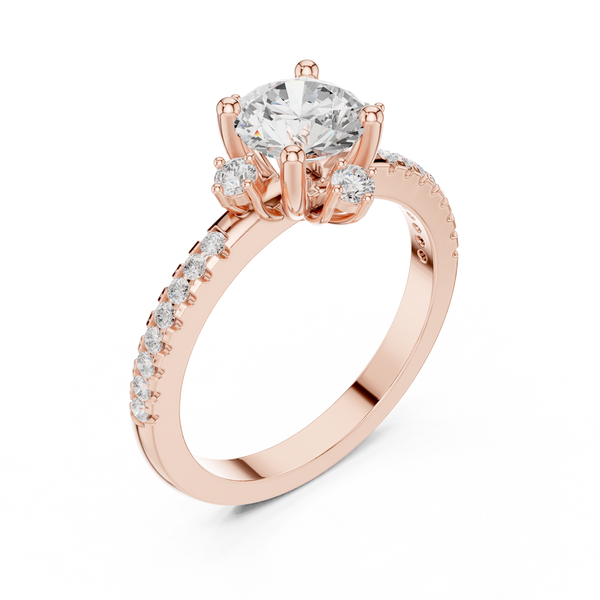Cliff Edge Lab Grown Diamond Pointed Claw Ring