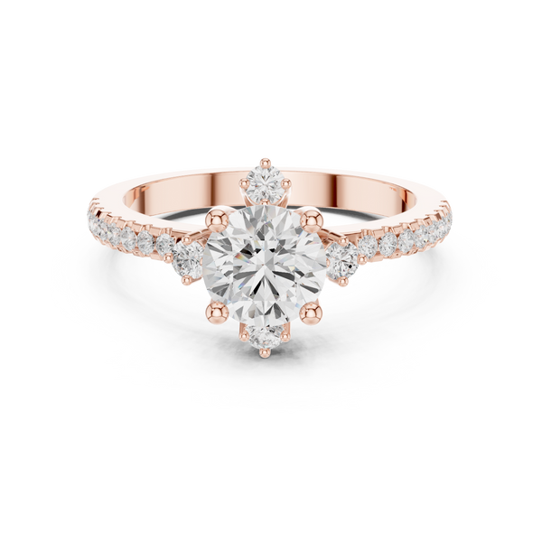 Cliff Edge Lab Grown Diamond Pointed Claw Ring