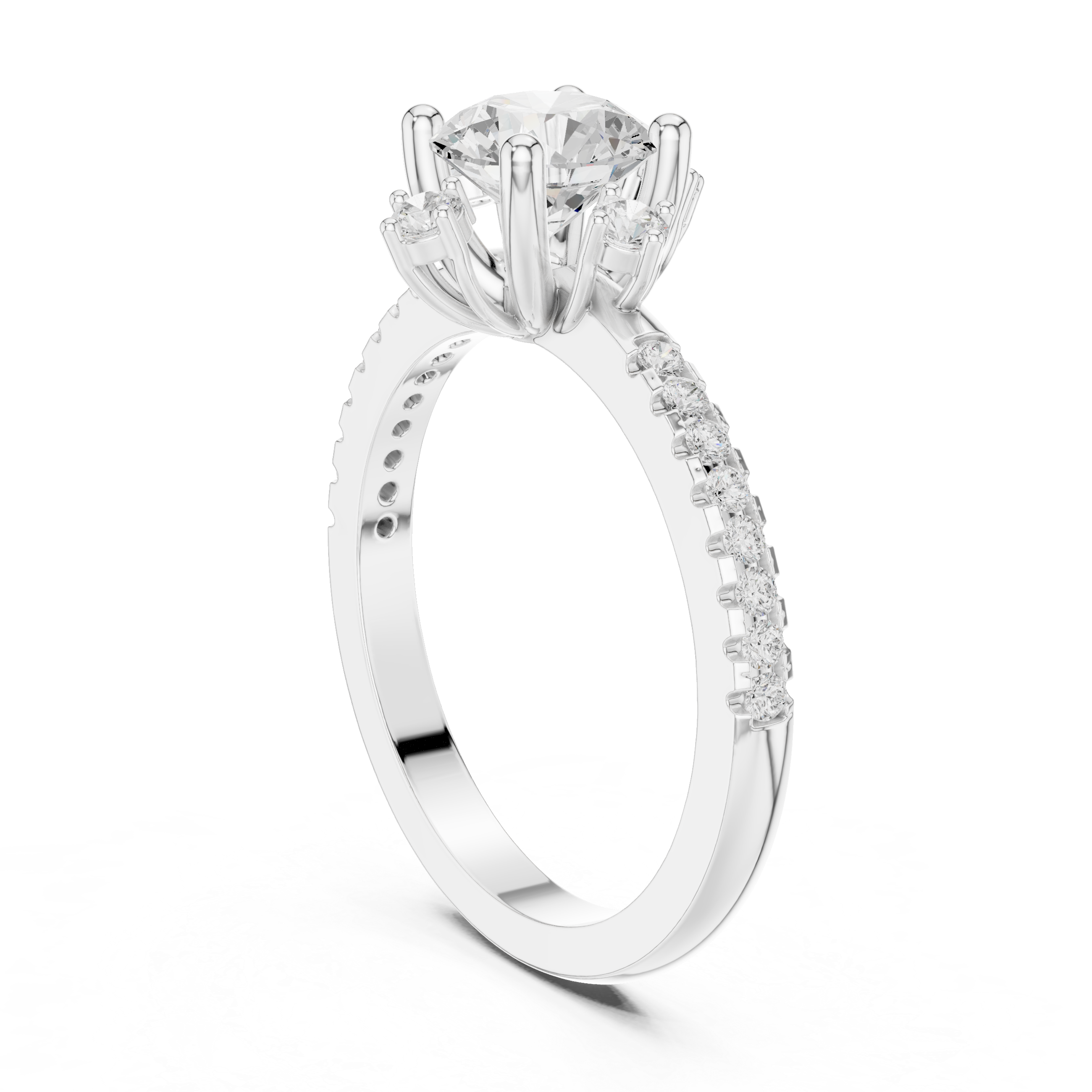 Cliff Edge Lab Grown Diamond Pointed Claw Ring