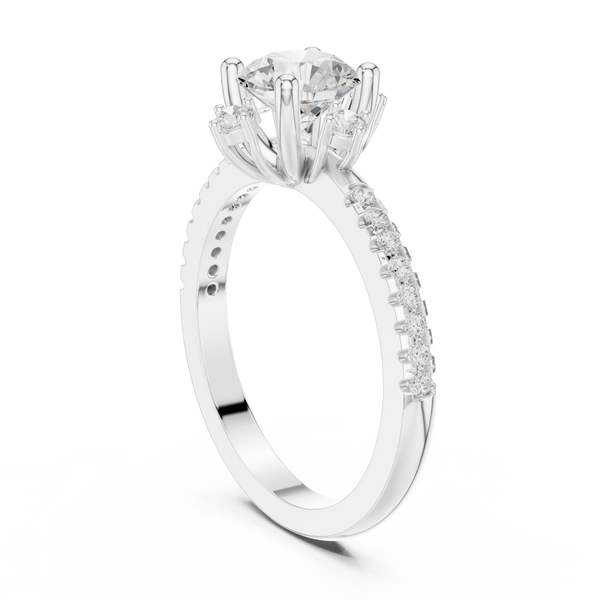 Cliff Edge Lab Grown Diamond Pointed Claw Ring