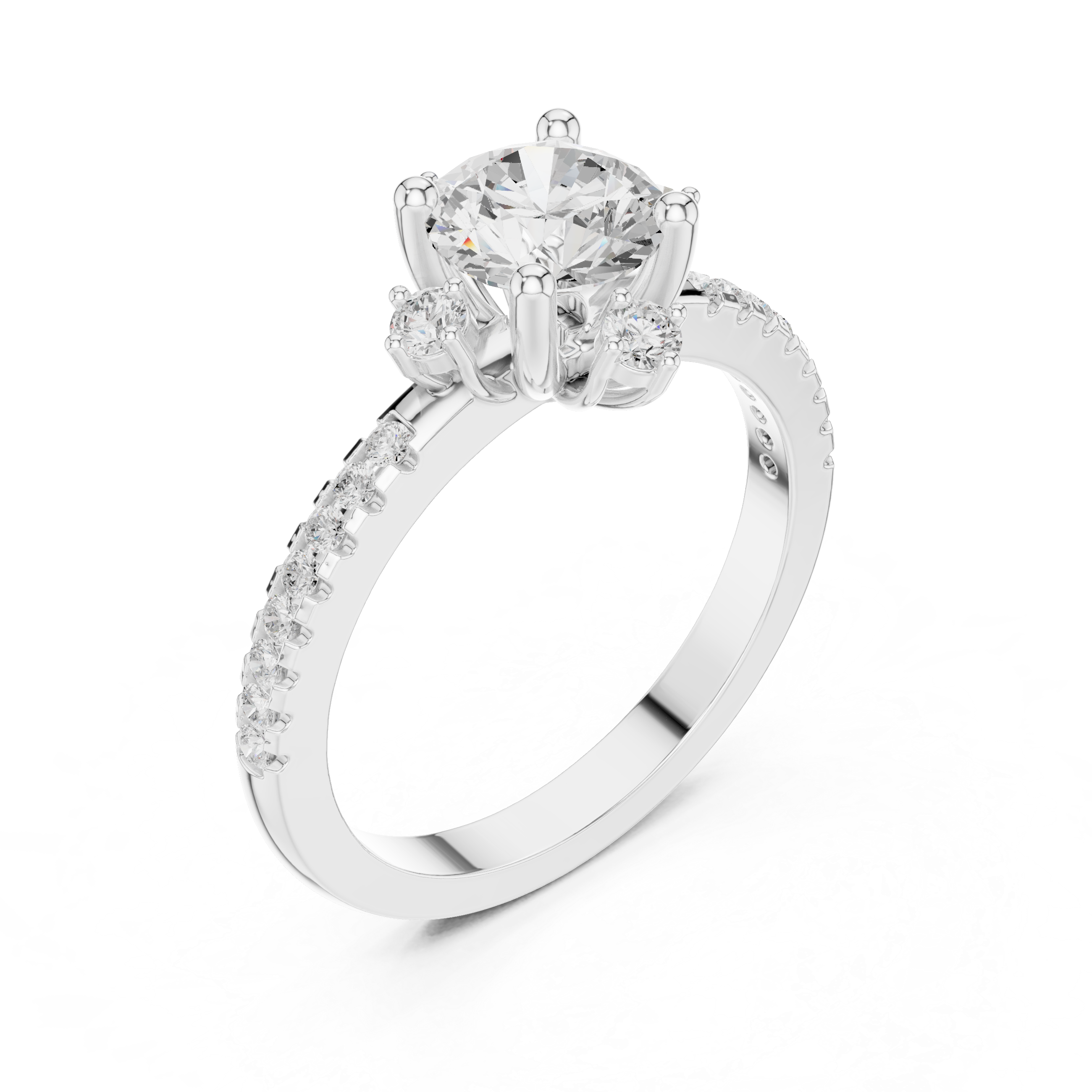 Cliff Edge Lab Grown Diamond Pointed Claw Ring