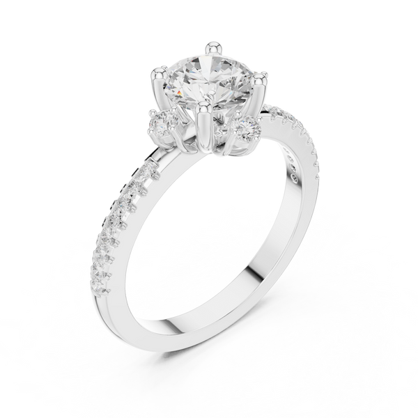 Cliff Edge Lab Grown Diamond Pointed Claw Ring