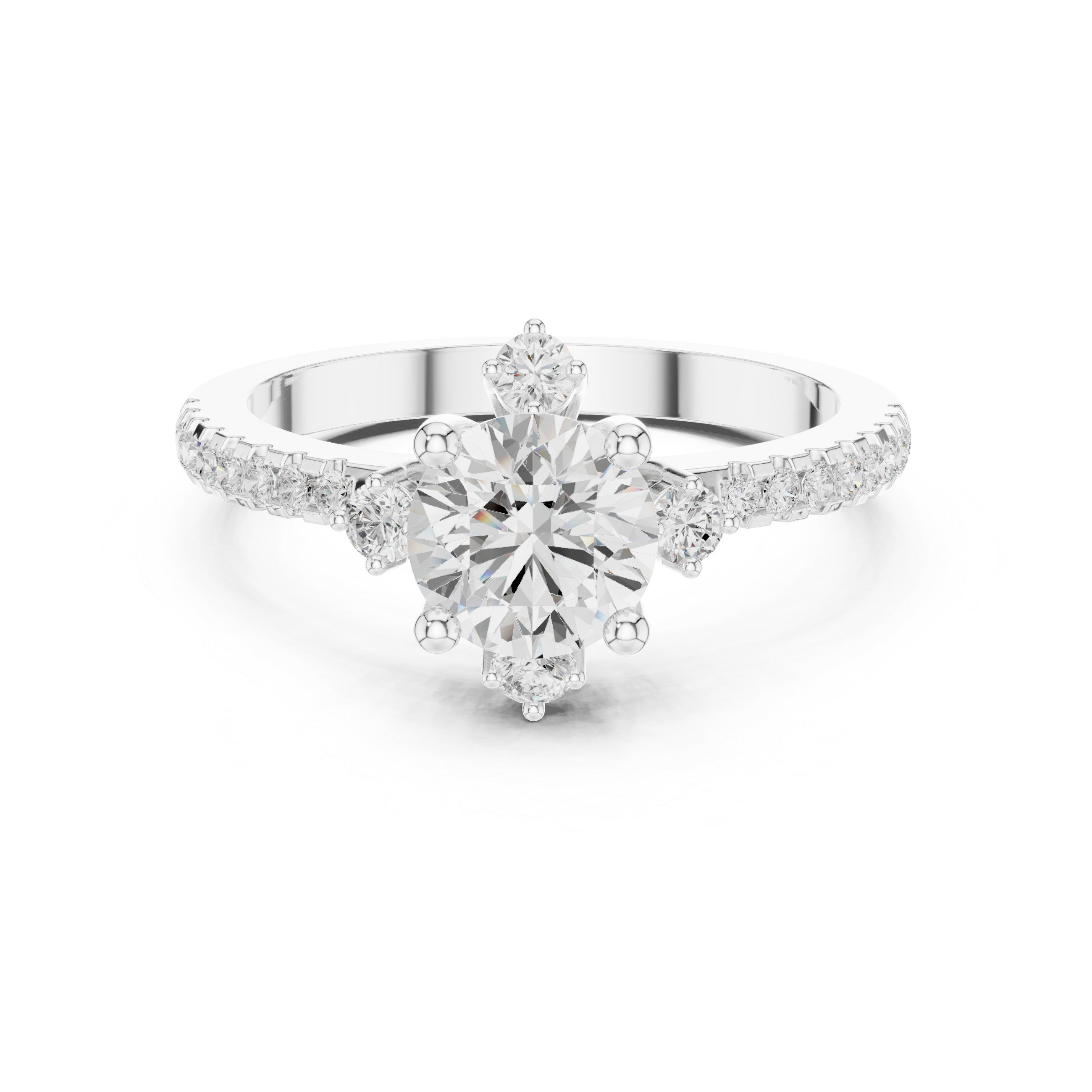 Cliff Edge Lab Grown Diamond Pointed Claw Ring