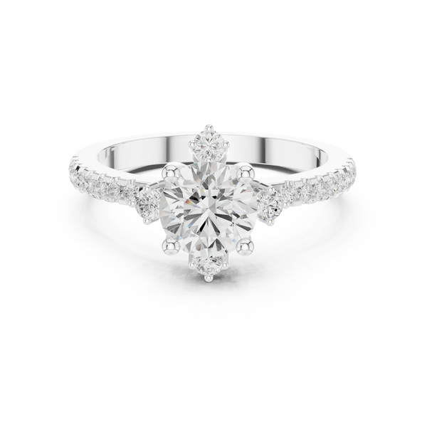 Cliff Edge Lab Grown Diamond Pointed Claw Ring