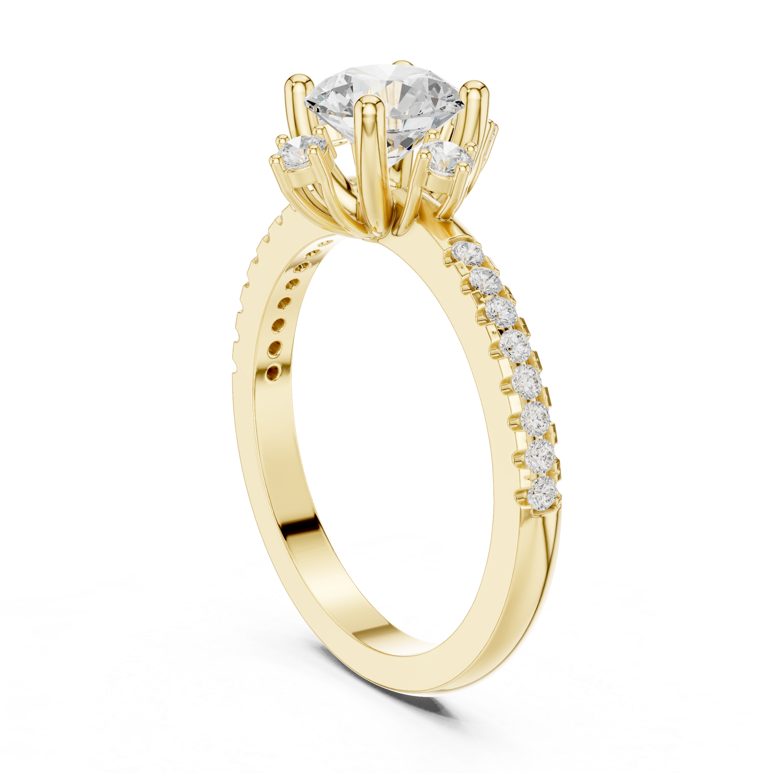 Cliff Edge Lab Grown Diamond Pointed Claw Ring