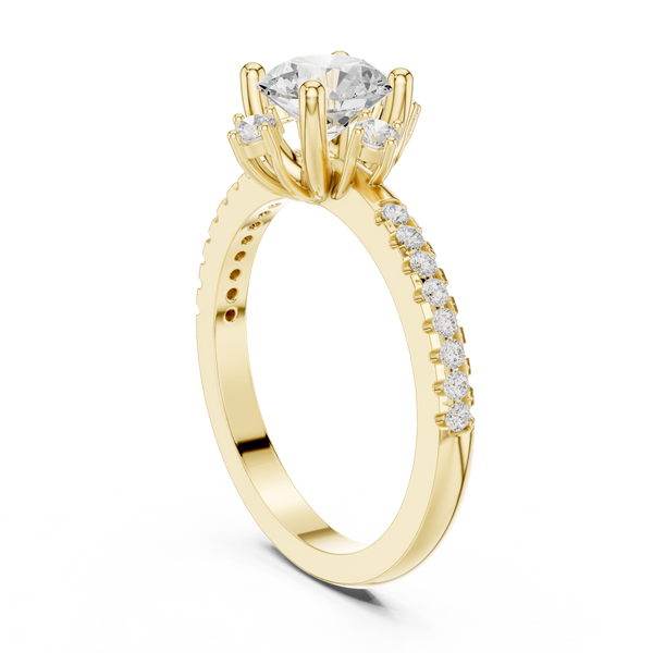 Cliff Edge Lab Grown Diamond Pointed Claw Ring
