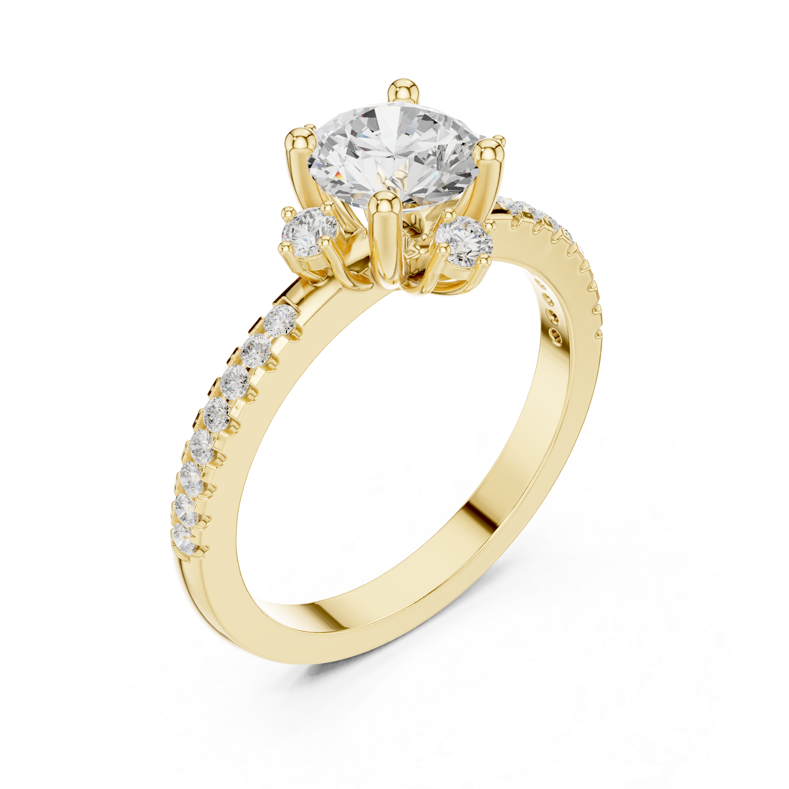 Cliff Edge Lab Grown Diamond Pointed Claw Ring