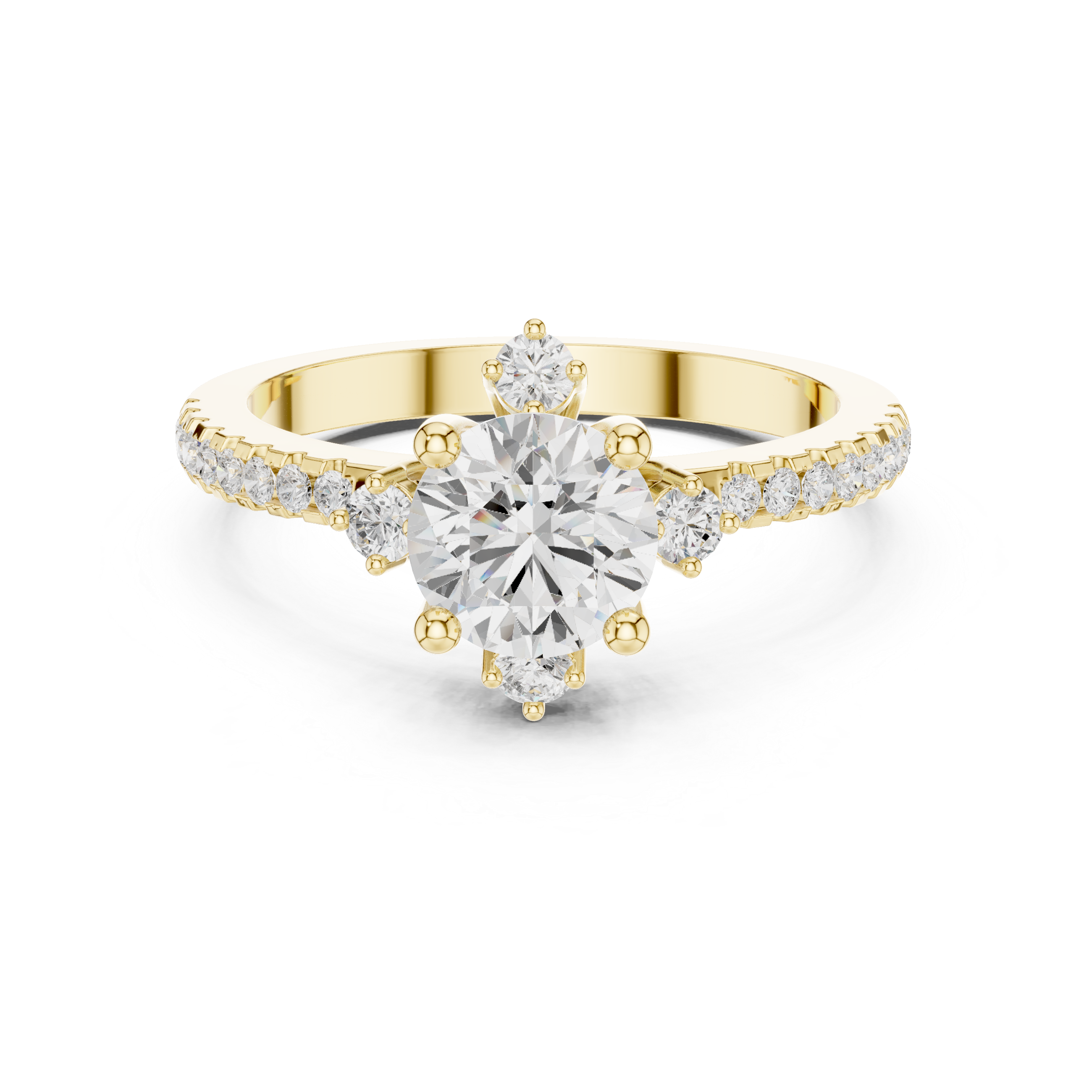 Cliff Edge Lab Grown Diamond Pointed Claw Ring