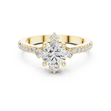 Cliff Edge Lab Grown Diamond Pointed Claw Ring