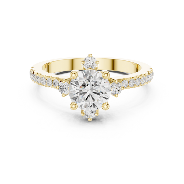 Cliff Edge Lab Grown Diamond Pointed Claw Ring