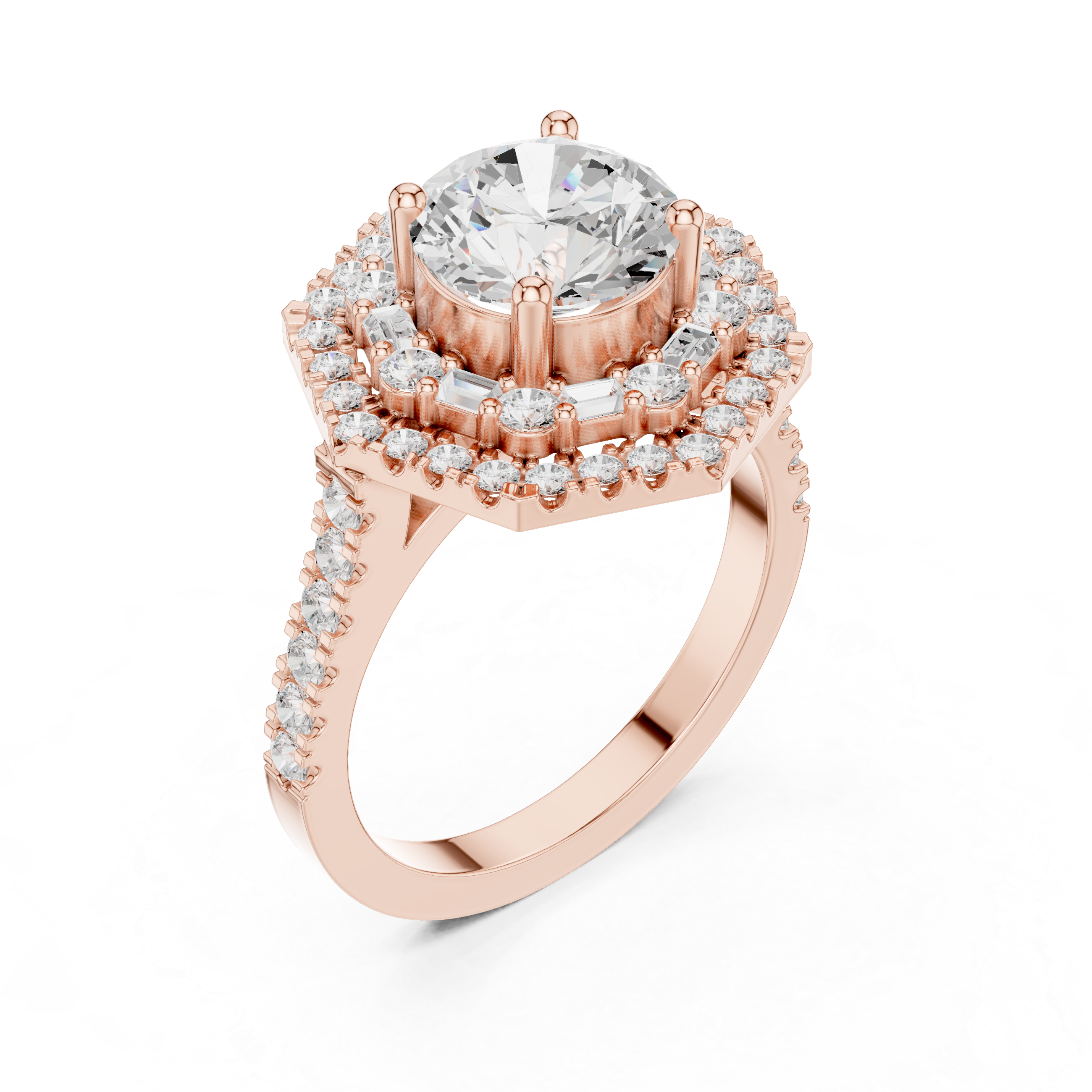 Lily Pad Lab Grown Diamond Vintage Claw Ring