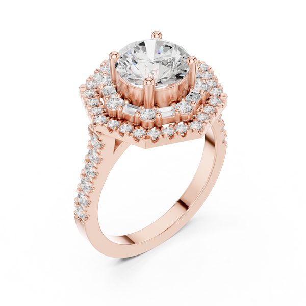 Lily Pad Lab Grown Diamond Vintage Claw Ring